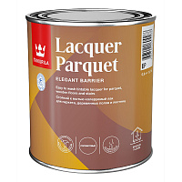 Лак паркетный Tikkurila LACQUER PARQUET полуматовый бесцветный база EP (0.9л)