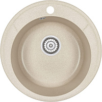 Мойка кухонная Granula Standart ST-4802 круглая d48cм с отверстием под смеситель бежевый
