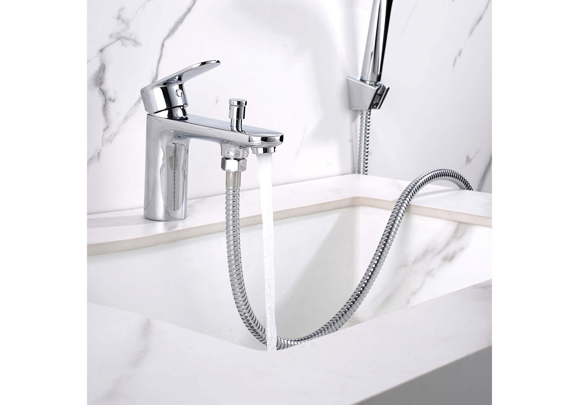 Смеситель НИКА на борт ванны врезной 1 отверстие хром Aquatek AQ1844CR купить 6