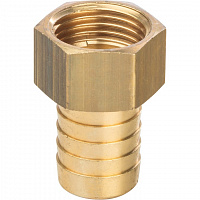 Штуцер внутренняя резьба для шлангов латунь 1/2"*18мм STOUT SFT-0036-001218