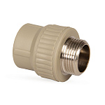 Муфта комбинированная PPR 25*3/4" наружная резьба Lammin полипропиленовая серая Lm31041025020G