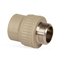 Муфта комбинированная PPR 25*3/4" наружная резьба Lammin полипропиленовая серая Lm31041025020G