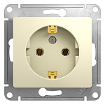 Розетка Schneider GLOSSA  GSL000243 с заземлением бежевый