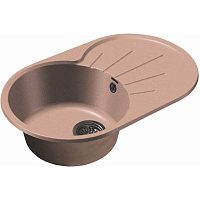 Мойка кухонная GranFest RONDO GF-R-750L овальная с крылом 746*455мм светло-розовый