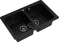 Мойка врезная PRO BOXY SA-S780K 2 чаши SANTREK AQUA 342120 черный-308