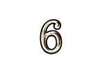 Цифра самокл. мал. золото "6" (упак.)