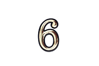 Цифра самокл. мал. золото "6" (упак.)