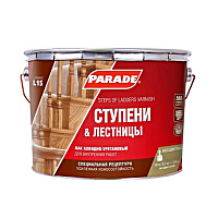 Лак Ступени&Лестницы алкидно-уретановый PARADE L 15 Бесцветный полуматовый