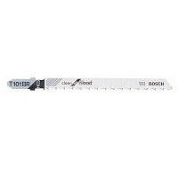 Пилка для лобзика T101BR (  2шт)HCS Clean for Wood 3-30мм дерево, ДВП, ДСП(су)