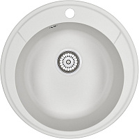 Мойка кухонная Granula Standart ST-4802 круглая d48см с отверстием под смеситель белый