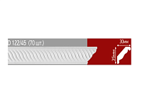 Плинтус потолочный Decor Ek инжекционный D 122-45 2м