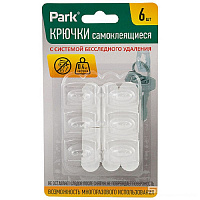 Крючки самоклеящиеся PARK 6шт 008171