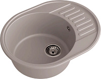 Мойка врезная Ovola SAO617 чаша  крыло  сифон 617*480мм песочный SANTREK AQUA SAO617 341194