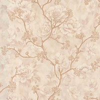 Обои Blooming горячее тиснение 1.06*10м бежевые Eurodecor 7142-01