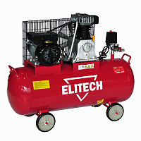 Компрессор Elitech КПР 100/450/2.2 (ременный привод) 220В 2.2кВт 8 бар 450л/мин 100л