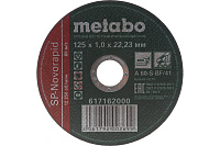 Круг отрезной по металлу и нержавеющей стали Metabo SP-Novorapid 125*1*22мм 617162000