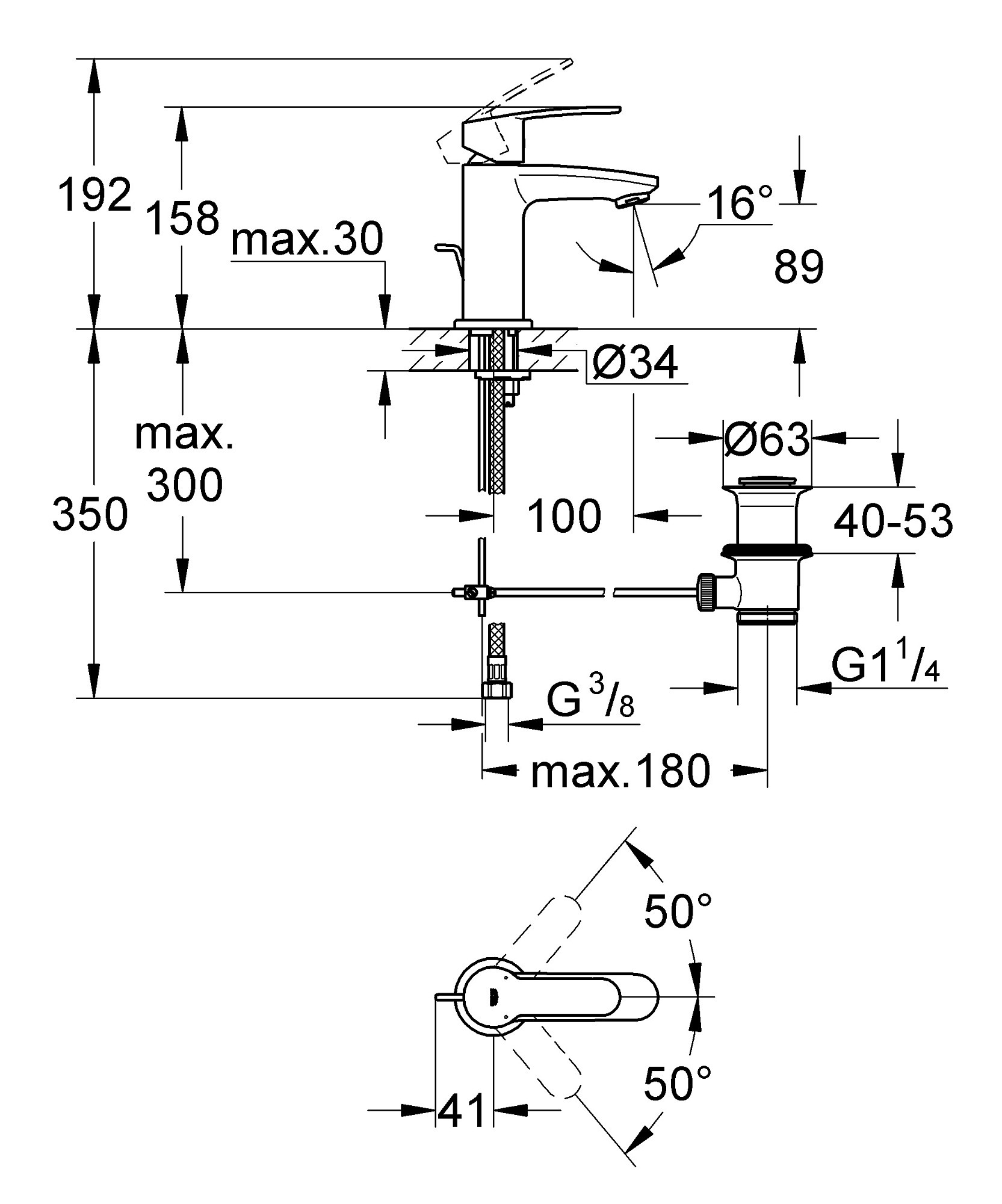 Смеситель Eurostyle Cosmopolitan для умывальника с донным клапаном цвет хром, GROHE 23037002 доставка Нижний Новгород 1 Смеситель Eurostyle Cosmopolitan для умывальника с донным клапаном цвет хром, GROHE 23037002 купить 1