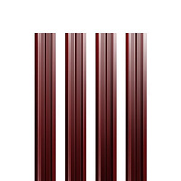 Штакетник М-профиль 74*1700 мм, цвет красный RAL 3005, Sokrof
