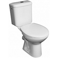 Унитаз-компакт Zeta с горизонтальным выпуском без сиденья белый, Jika 2539.6