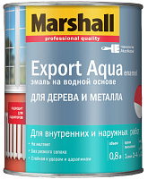 Эмаль Marshall Export Aqua Enamel по дереву и металлу Черная полуматовая 0.8 л