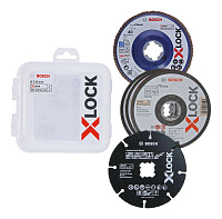 Круг для МШУ Bosch (Набор 5 предметов) 125*6*22 (X-LOCK) резка, шлифовка (2608619374)