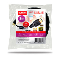 Кабель HDMI-HDMI D-COLOR с фильтрами 3м 