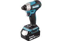 Шуруповерт аккумуляторный Makita DTD157RTJ (бесщет) 3-х реж 18В 140Нм (импакт) 1/4" 2акк*5.0а/ч кейс