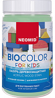 Лазурь деревозащитная NEOMID BioColor For Kids Н-BCFK-0,25 мятный (0.25л)