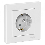 Розетка с заземляющими контактами Systeme Electric ATLAS DESIGN 16А в сборе БЕЛЫЙ 536259