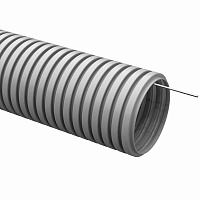 Труба ПВХ гофрированная 25мм с зондом CTG20-25-K41-010I бухта 10м серая IEK 116087