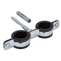 Хомут Walraven Cobra двойной с уплотнителем epdm шпилька и дюбель 1/2" (20-24мм) 0802124