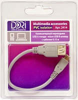 Переходник Dori 2414 USB A гн. - micro USB B шт.