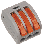 Клемма флажковая СМК 222-413 32А 3х проводная  (4 штуки) IEK 146639