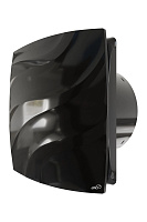 Вентилятор накладной d120 WAVE обратный клапан черный  ЭРА WAVE 120C Black class