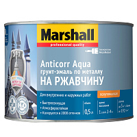 Грунт-эмаль Marshall ANTICORR AQUA полуглянцевая бесцветная база BC 5255647 0,5л Marshall 5255647