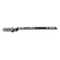 Пилка для лобзика Bosch T119ВО HCS Basic for Wood по дереву 2-15мм 2 штуки 2609256717