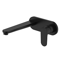 Cмеситель НИКА  для раковины настенный  черный матовый Aquatek AQ1813MB