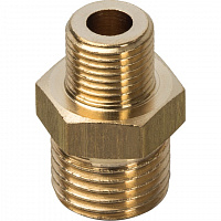 Ниппель наружная резьба переходной латунь 1/4"*1/8" STOUT SFT-0003-001418