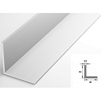 Профиль уголок металл 40*40*1.8мм анод серебро, Лука Уп 15.2000.501л