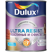 Краска Ultra Resist гостиные и офисы матовая база BW белая Dulux 5584591 (1л)