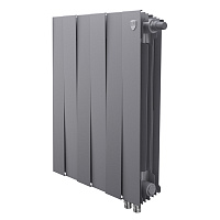 Радиатор биметаллический PianoForte 500 VDR80 6 секций Royal Thermo RTPNSSVDR8050006 Silver Satin