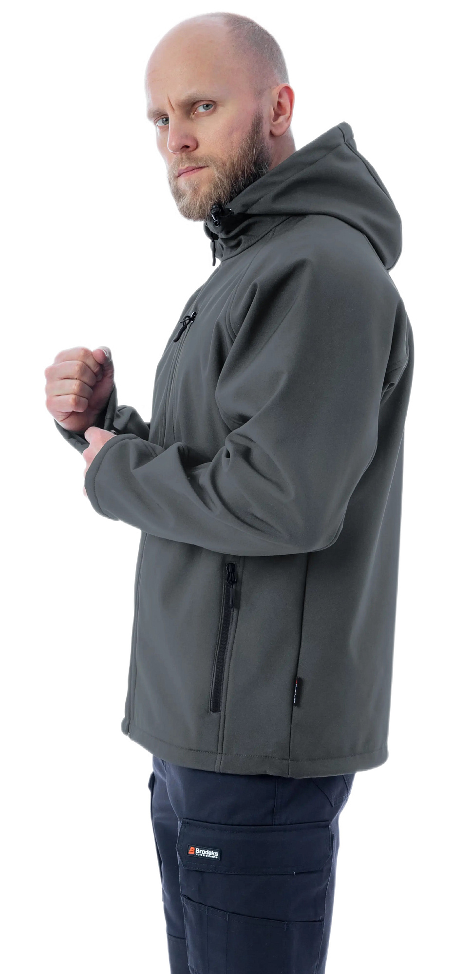 Куртка мужская Softshell с мембраной серый р.M(50-52) Brodeks KS232 купить 5