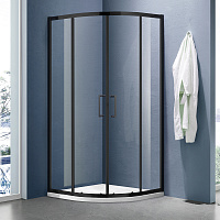 Душевое ограждение  Lea-R-900-C-Matt Black  900*900*1850 черн