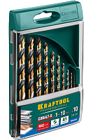 Набор сверл по металлу 10шт 1-10мм KRAFTOOL 29656-H10