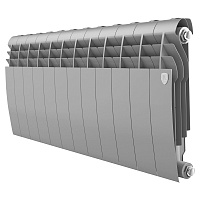 Радиатор биметаллический BiLiner 350мм 12 секций Silver Satin Royal Thermo RTBSS35012