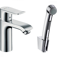 Смеситель HANSGROHE Metris 31285000 для раковины с гигиеническим душем хром