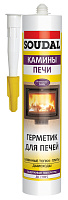 Герметик для печей Soudal термостойкий до 1500°C черный - 0.28 л