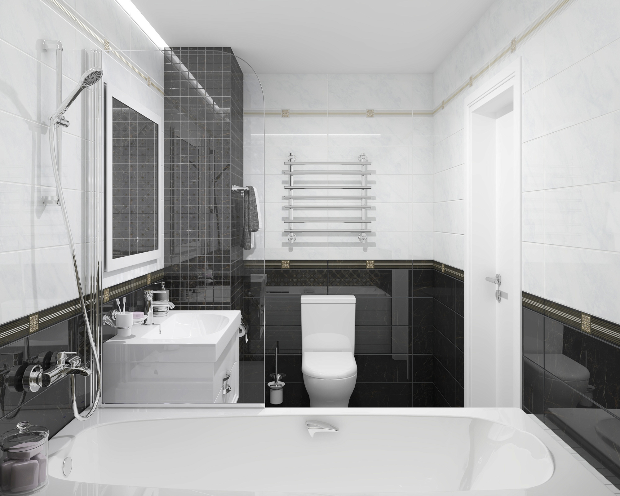Декор мозаичный Royal черный 20*60см Laparet MM60074 купить 2