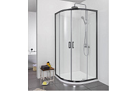 Душевой уголок 1/4 круга двери раздвижные  1000*1000*2000мм  Aquatek AQ ARI RO 10020BL