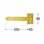 Петля воротная DMX  350*45*90*35мм